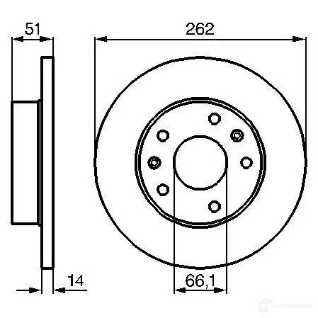 Тормозной диск BOSCH RHSPP4E 339287 BD8 88 0986478991