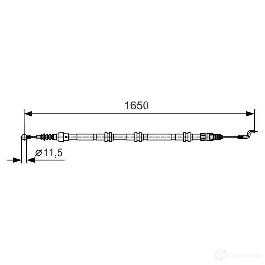Трос ручника, стояночного тормоза BOSCH B C910 6DWQPH 1987482016 355086