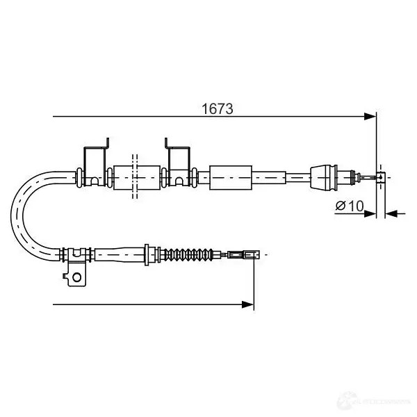 Трос ручника, стояночного тормоза BOSCH ITZRY0N BC12 46 355412 1987482362