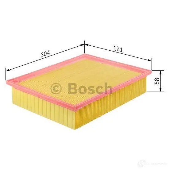 Воздушный фильтр BOSCH S 3701 1457433701 AF-MB-2 349334