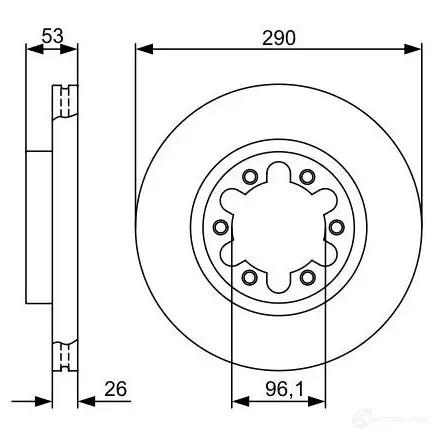 Тормозной диск BOSCH 339605 LPI7QIM 0986479355 BD1 198