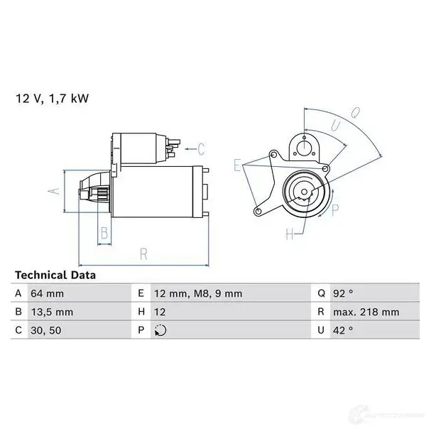 Стартер BOSCH 22 NUYHX 1437240648 0986026280