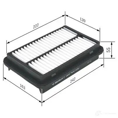 Воздушный фильтр BOSCH 369952 SZDIF f026400090 S 0090