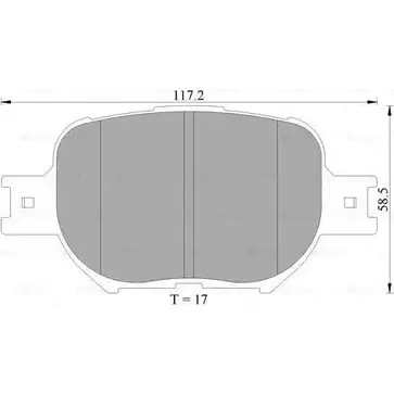 Тормозные колодки, дисковые, комплект Bosch BP2380 0 986 AB2 380 7691- D817 1193488690