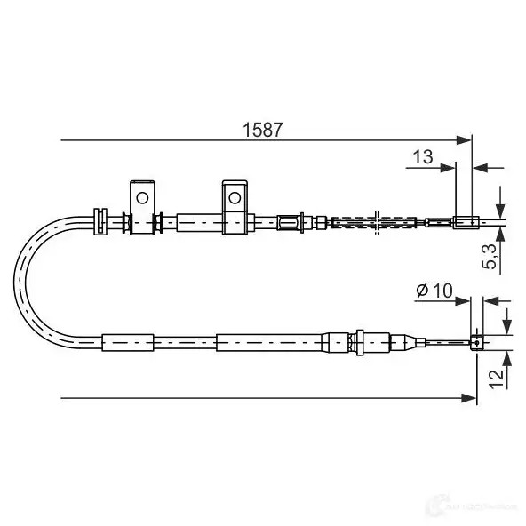 Трос ручника, стояночного тормоза BOSCH YKVBE 1987477717 BC5 78 353831