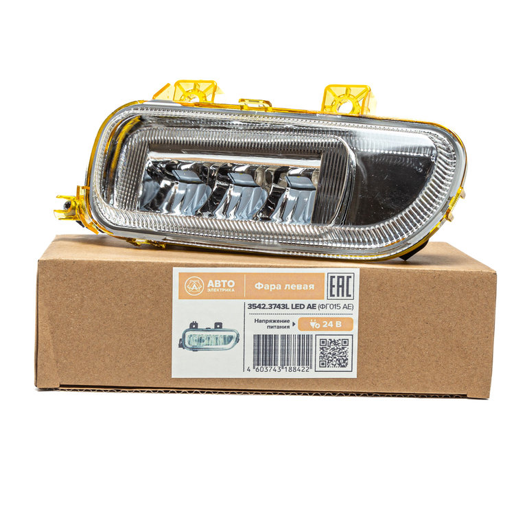 Фара противотуманная КАМАЗ-5490, MERCEDES Axor левая LED AVTOELECTRICA