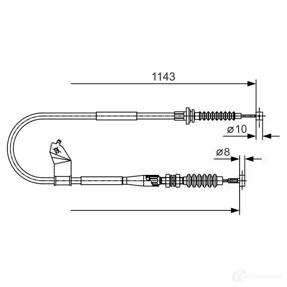 Трос ручника, стояночного тормоза BOSCH BC94 9 1987482055 355125 89OJ8N0