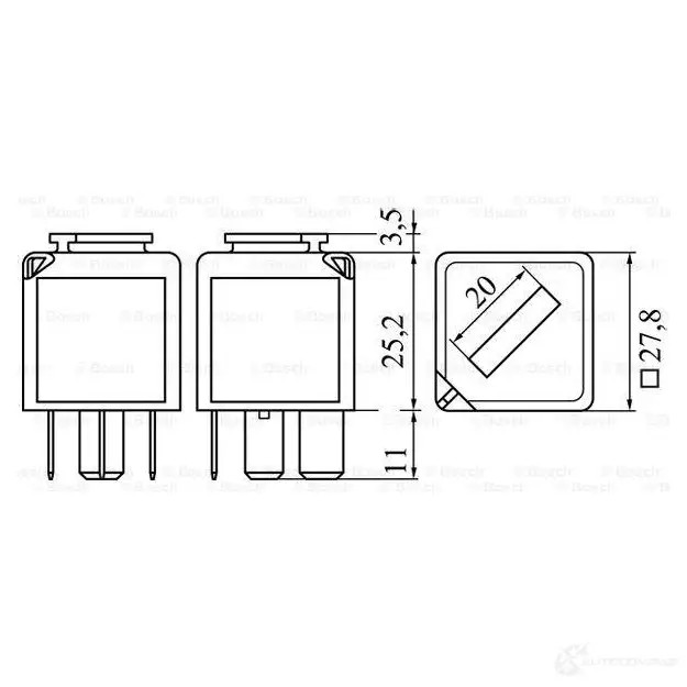 Реле BOSCH V23136-A1- X53 19MPLU0 334842 0986332053
