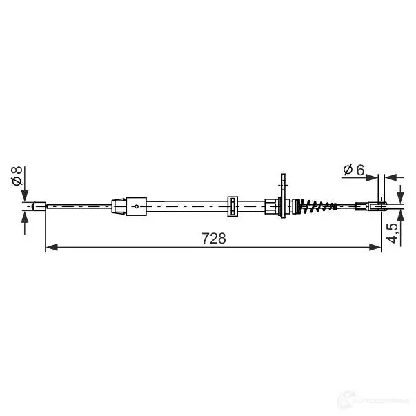 Трос ручника, стояночного тормоза BOSCH 1987482301 BC1 185 AVMMH 355361