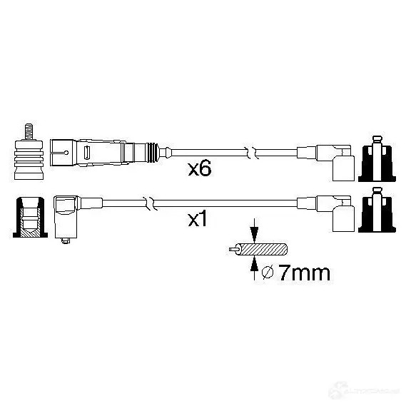 Высоковольтные провода зажигания, комплект BOSCH XZYJL 335443 B 335 0986356335