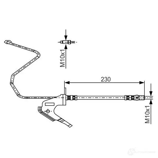 Тормозной шланг BOSCH B H1053 1987481161 354277 HRJU9