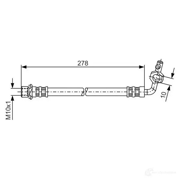 Тормозной шланг BOSCH H2057 B H848 352663 1987476113