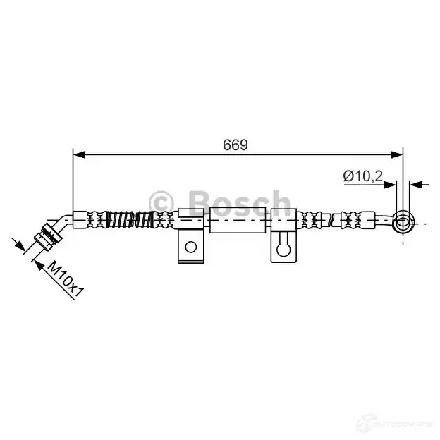 Тормозной шланг BOSCH IGF66T BH16 81 354890 1987481797