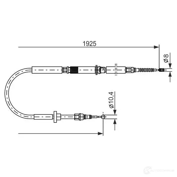 Трос ручника, стояночного тормоза BOSCH 1987477959 354044 Y66TA BC 793