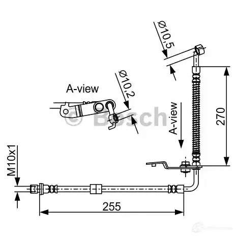 Тормозной шланг BOSCH BH183 7 355046 WM7OS2 1987481953