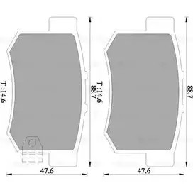 Тормозные колодки, дисковые, комплект Bosch 1193485891 BP5 953 0 986 505 953 D365-7256;7415-D537
