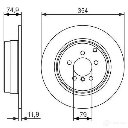 Тормозной диск BOSCH FRDLM 0986479612 BD 1455 339830