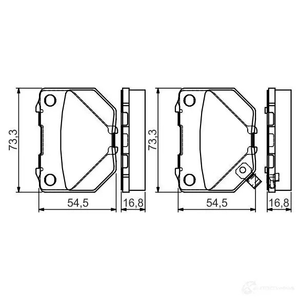 Тормозные колодки, комплект BOSCH 342699 BP1472 0986495137 23850