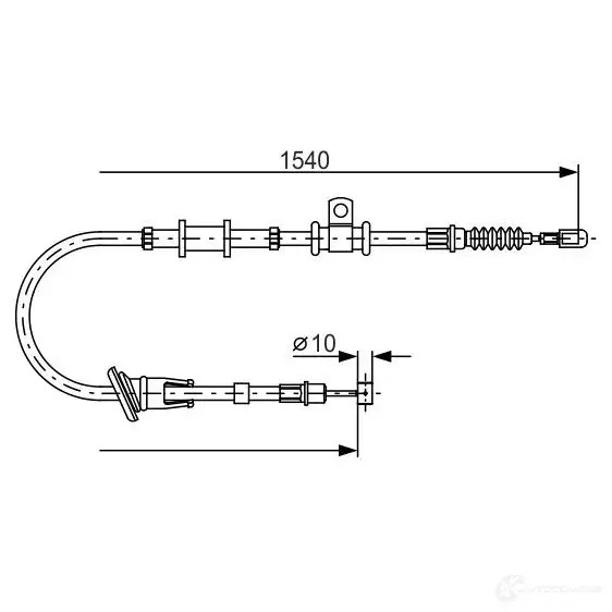 Трос ручника, стояночного тормоза BOSCH 1987482065 BC 959 Q4A4J 355135