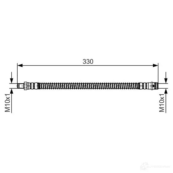 Тормозной шланг BOSCH PLQBV 1987481394 354493 BH128 2