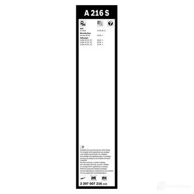 Щетка стеклоочистителя BOSCH 3397007216 3GCOQ9 A 216 S 360551