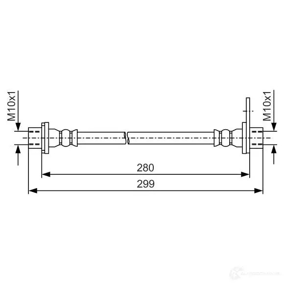 Тормозной шланг BOSCH 1987481441 354539 B H1329 RV4PPBZ