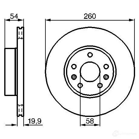 Тормозной диск BOSCH 338790 0986478218 B D173 TVJ6KN