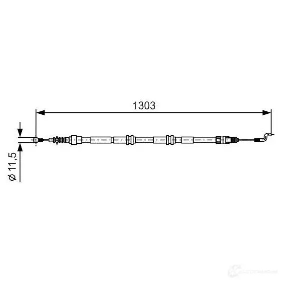 Трос ручника, стояночного тормоза BOSCH BC88 9 353491 YFU8R 1987477260
