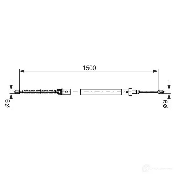 Трос ручника, стояночного тормоза BOSCH 1987477581 DRFG2K 353704 B C443
