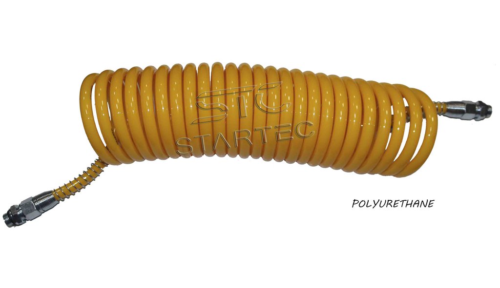 Шланг пневматический витой М16 L=7.5м (желтый) Polyurethane STARTEC