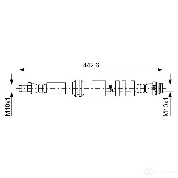 Тормозной шланг BOSCH B H1616 BH1962 1987481732 354825