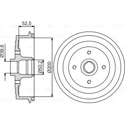 Тормозной барабан Bosch 0 986 477 217 DB 288 J1R3H 338613