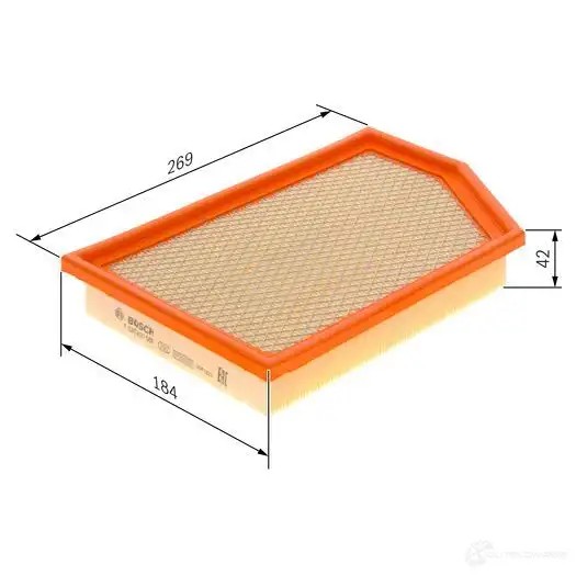 Воздушный фильтр BOSCH IGEV07 S 0586 f026400586 1193529614