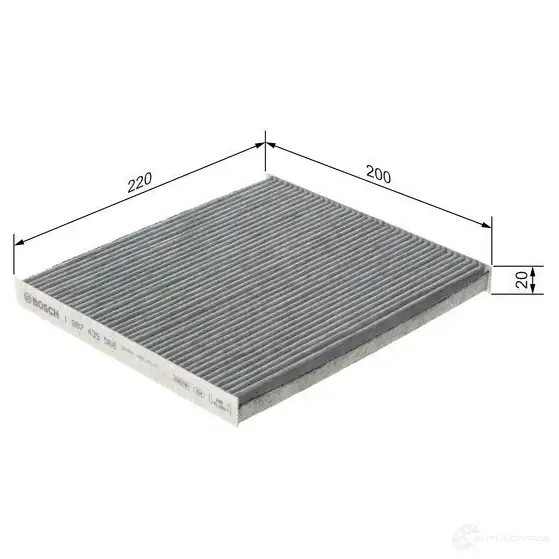 Салонный фильтр BOSCH 1193504911 R 5566 1987435566 046DHX4