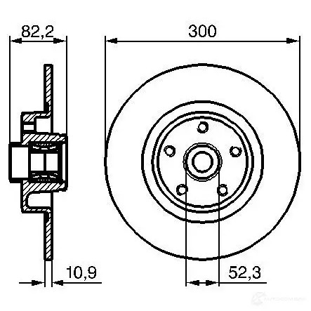 Тормозной диск BOSCH BD1129 339538 0986479280 E1 90R-02C0310/0060