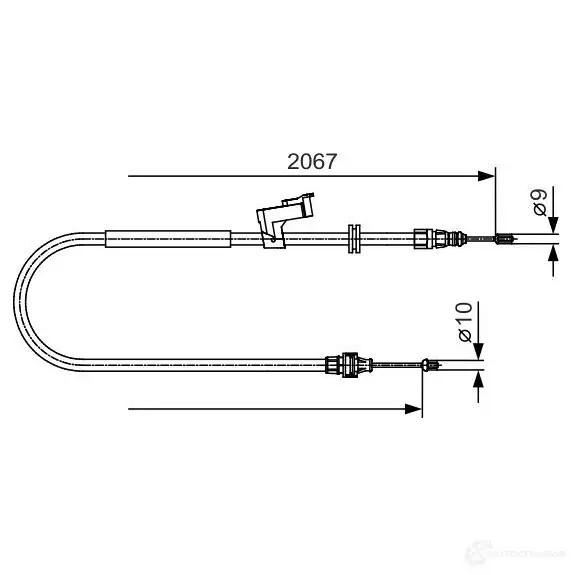 Трос ручника, стояночного тормоза BOSCH BC1 028 1987482134 9JHYSD 355204