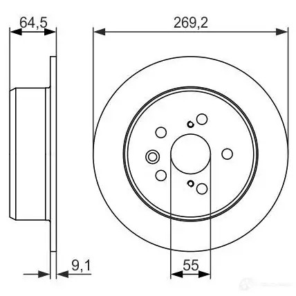 Тормозной диск BOSCH BD1187 0986479336 E1 90 R -02C0372/0122 339588