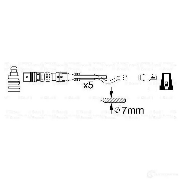 Высоковольтные провода зажигания, комплект BOSCH 0986356349 335457 MSWUDF B 349