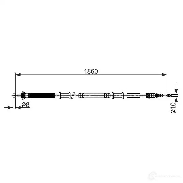 Трос ручника, стояночного тормоза BOSCH 355588 1987482579 57WNHCG BC257 9