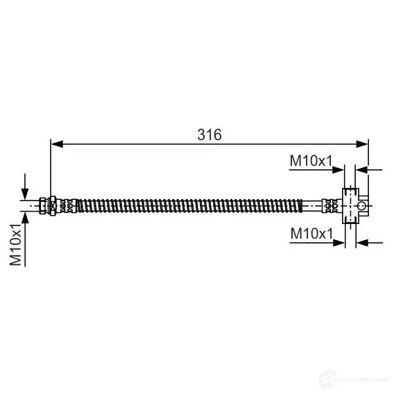 Тормозной шланг BOSCH SJWNV 1425139083 BH19 55 1987481a65