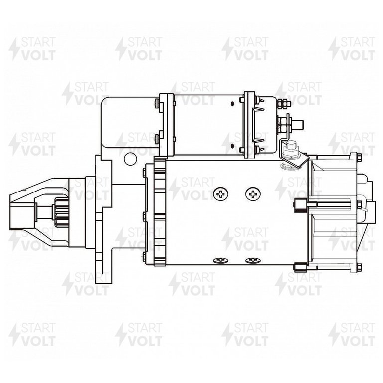 Стартер КАМАЗ дв.740.30-260, 740.50-360, 740.51-320 IVECO 24В z=10 8.2кВт STARTVOLT
