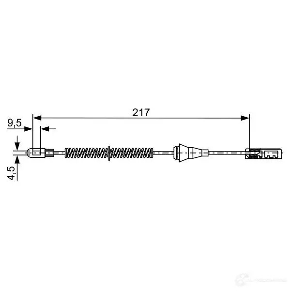 Трос ручника, стояночного тормоза BOSCH 1987482461 BC2 461 9KKVS1 355497
