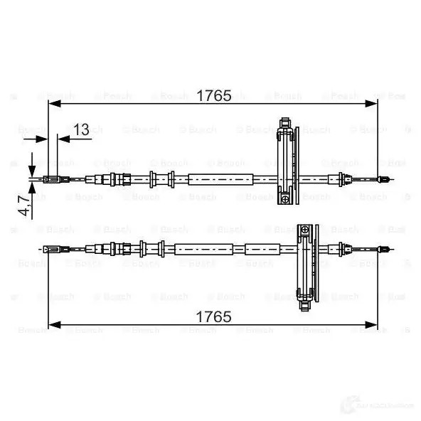 Трос ручника, стояночного тормоза BOSCH T85XV 354019 1987477933 BC76 7