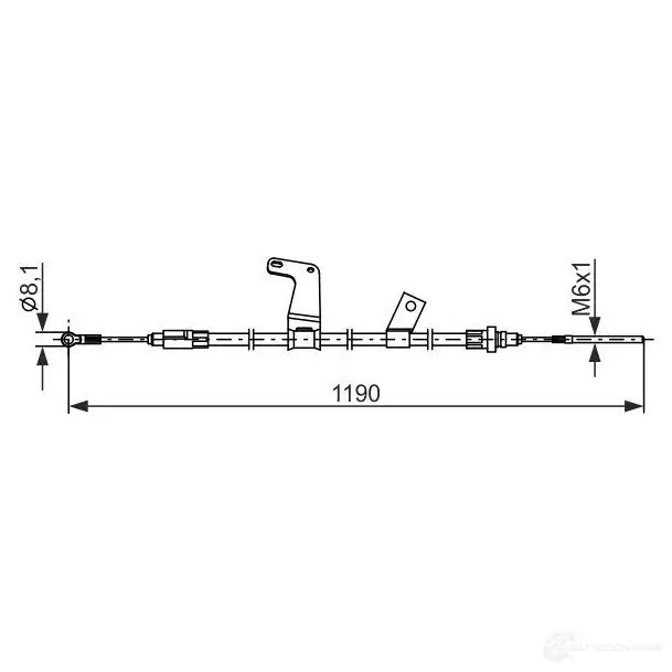 Трос ручника, стояночного тормоза BOSCH 1987482834 L3S4 Q4Q 1437241261