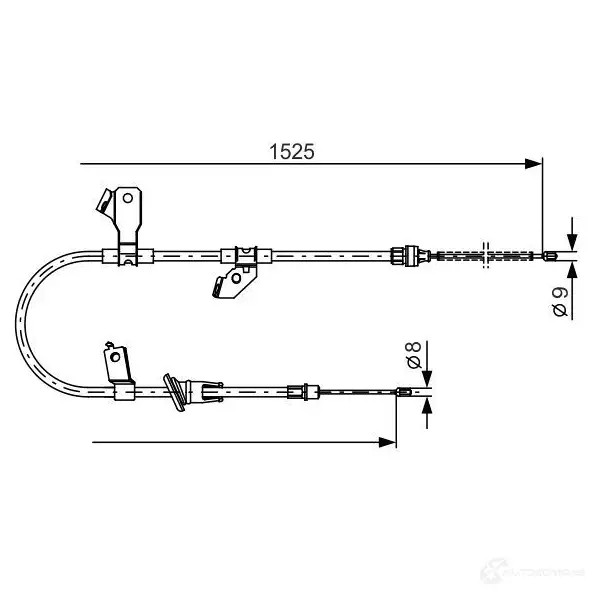 Трос ручника, стояночного тормоза BOSCH B C1131 1987482247 4K5XLS 355313