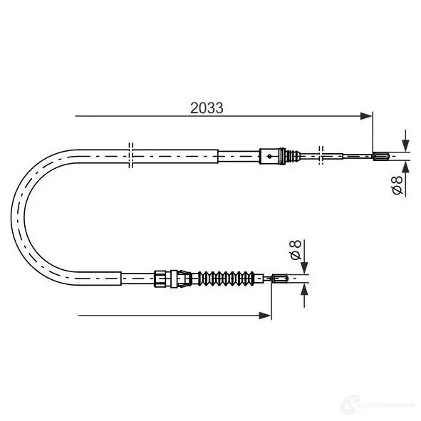 Трос ручника, стояночного тормоза BOSCH 1987482190 EXCVPLG BC108 4 355260