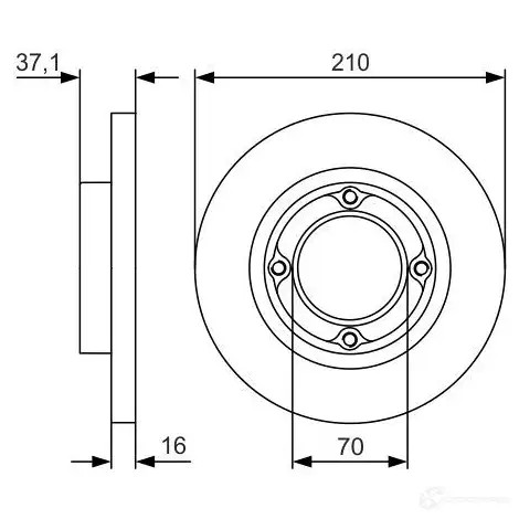 Тормозной диск BOSCH IWHEUZP 0986479u96 340636 BD2 385