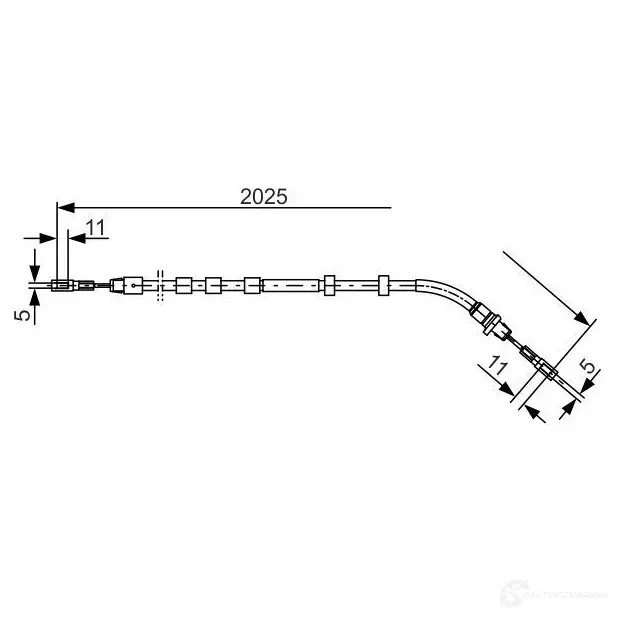 Трос ручника, стояночного тормоза BOSCH 1987477903 353989 BC 683 S04TQX