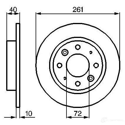 Тормозной диск BOSCH 339308 CD1133 0986479018 BD909