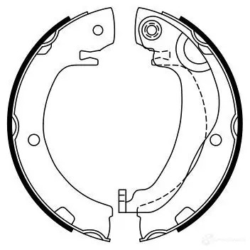 Тормозные колодки ручника, комплект BOSCH BS 983 1NRFI 0986487763 341813